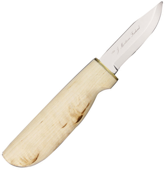 Marttiini New Handy Curly Birch Stainless Fixed Blade Knife w/ Sheath 511017