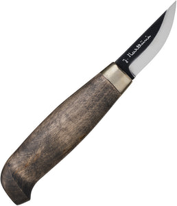 Marttiini Snappy Curly Birch Carbon Steel Fixed Blade Knife w/ Sheath 511020