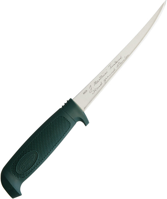 Marttiini Basic Green Stainless Fixed Blade Fillet Knife w/ Sheath 827010