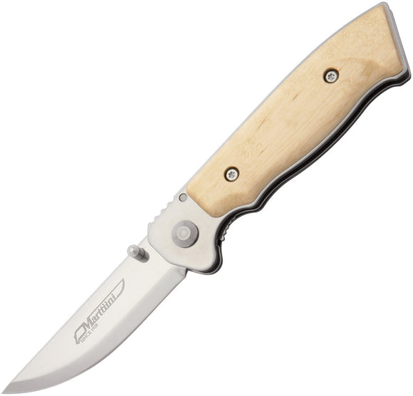 Marttiini Lynx Linerlock Curly Birch Folding 420 Stainless Pocket Knife 945115