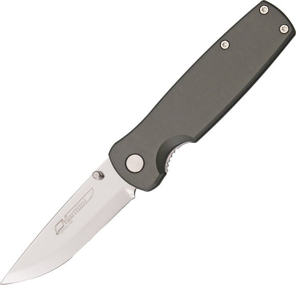 Marttiini Handy Gray Aluminum Folding Polished Stainless Pocket Knife 960110