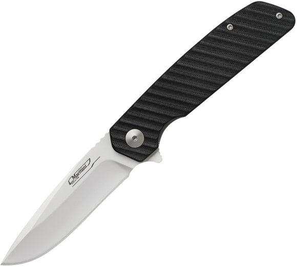 Marttiini MEF7 Linerlock Black G10 Folding  Drop Point Pocket Knife 970220