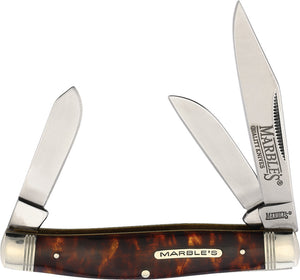 Marbles Imitation Tortoise Stockman Folding Pocket Knife 215