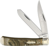 Marbles Knives Rams Horn Trapper Folding Pocket Knife 2-Blade Clip & Spey 358