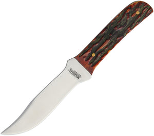 Marbles Outers Full Tang Stainless Clip Pt Stag Bone Fixed Blade Knife 7.5" 403