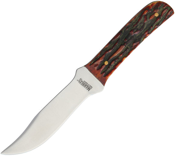 Marbles Outers Full Tang Stainless Clip Pt Stag Bone Fixed Blade Knife 7.5