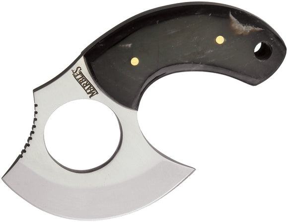 Marbles Horn Ulu Skinner Stainless Fixed Blade Knife + Sheath  452
