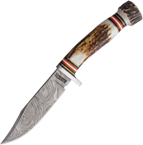 Marbles Stag Damascus Skinner Fixed Blade Hunting knife + sheath 459