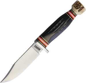 Marbles Skinner Jigged Horn/Stag Bone Fixed Blade Knife w/ Sheath 462