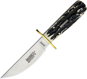 Marbles Cowboy Black Stag Bone Skinner Fixed Blade Knife 476