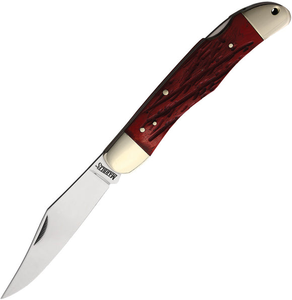 Marbles Hunter Red Jigged Bone Folding Stainless Steel Clip Point Pocket Knife 582