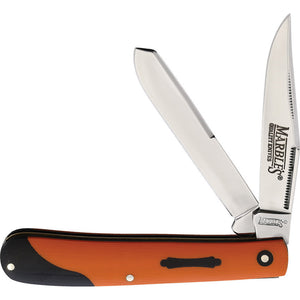 Marbles Trapper Black/Orange G10 Folding Stainless Clip/Spey Pocket Knife 591