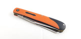 Marbles Trapper Black/Orange G10 Folding Stainless Clip/Spey Pocket Knife 591