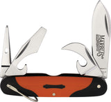 Marbles Scout Black/Orange G10 Folding Stainless Multi-Tool Pocket Knife 592