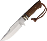 Marbles Skinner Brown Wood & Stag Stainless Fixed Blade Knife w/ Sheath 608