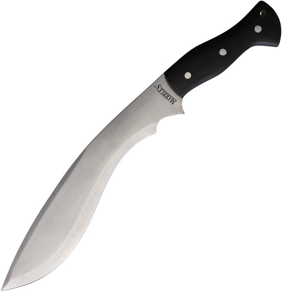 Marbles Kukri Black Micarta Stainless Fixed Blade Knife w/ Leather Sheath 619