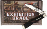 Marbles Exhibition Grade Swing Guard Brown Bone Folding Stainless Knife 678