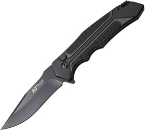 MTech Button Lock Green Aluminum Folding 3Cr13 Stainless Pocket Knife 1134GN