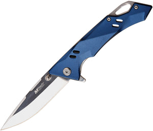 MTech Framelock Blue Aluminum Folding 3Cr13 Steel Pocket Knife 1142BL