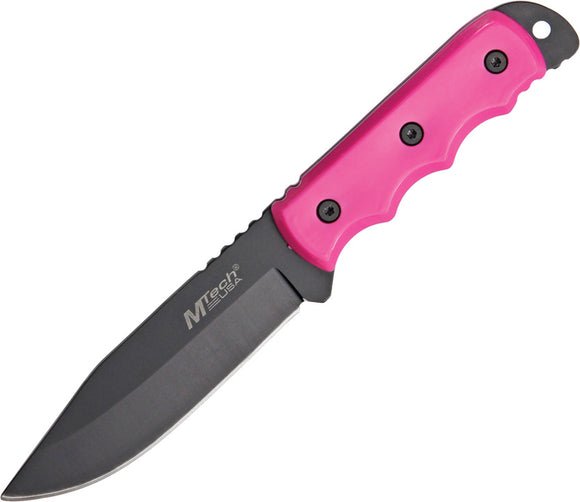 MTECH Pink and Black Full Tang Hunting Knife + Sheath 2035pk