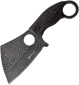 MTech 7" Cleaver Black Wood Handle Fixed Blade Knife + Sheath 2086bk