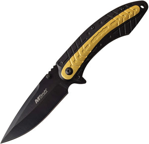 MTech Linerlock A/O Yellow Assisted Folding Knife 1009yl