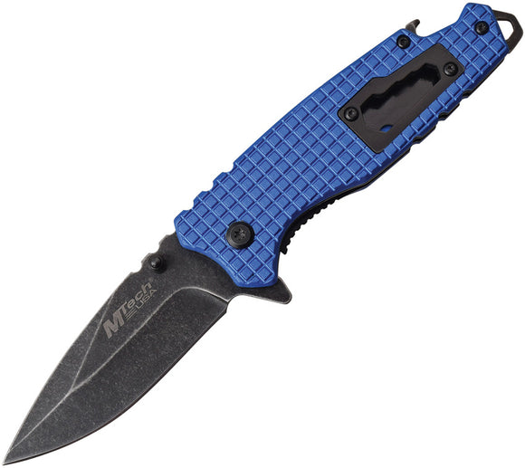 MTech Linerlock A/O Blue Assisted Folding Knife 1014bl