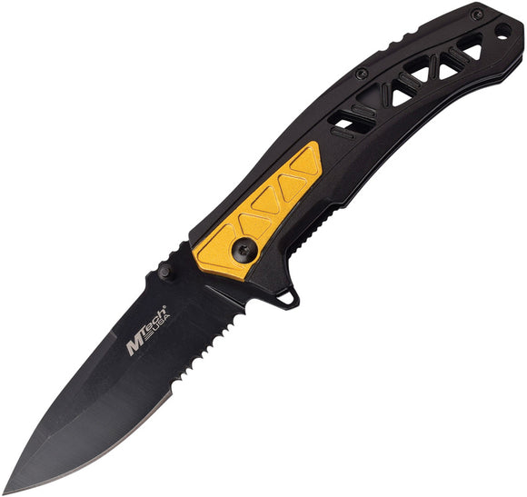 MTech Linerlock A/O Yellow Assisted Folding Knife 1026yl