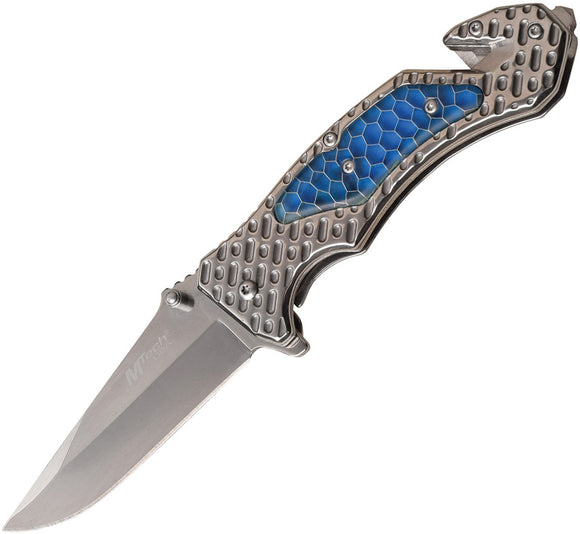 MTech Framelock A/O Blue Assisted Folding Knife 1048bl