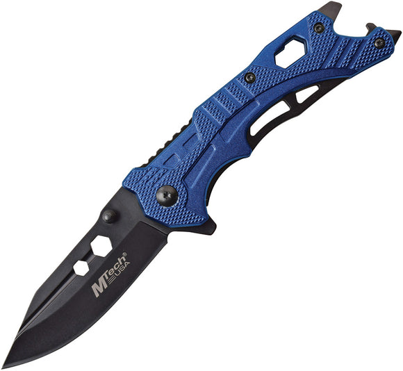 MTech Linerlock A/O Blue Assisted Folding Knife 1058bl
