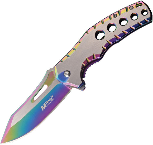 MTech Framelock A/O Spectrum Stainless Steel Folding 3CR13 Pocket Knife A1124RB