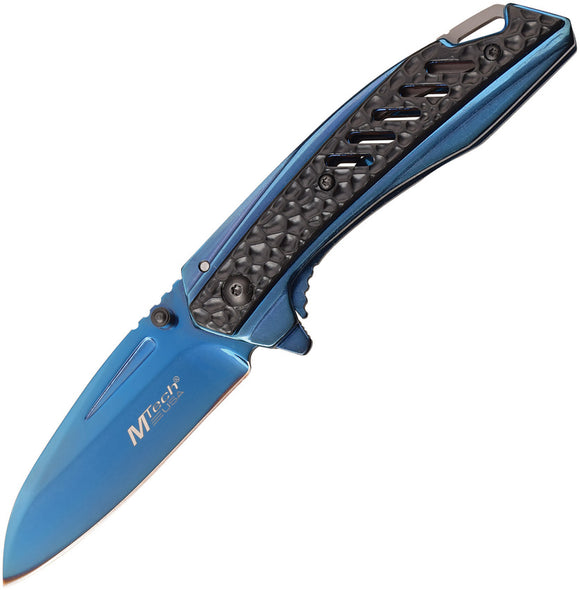 MTech Framelock A/O Blue/Black Folding Stainless Pocket Knife A1133BL