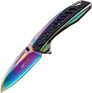 MTech Framelock A/O Spectrum/Black Folding Stainless Pocket Knife A1133RB