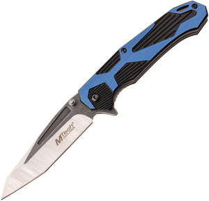 MTech Linerlock A/O Blue Aluminum Folding 3CR13 Steel Pocket Knife A1146BBK
