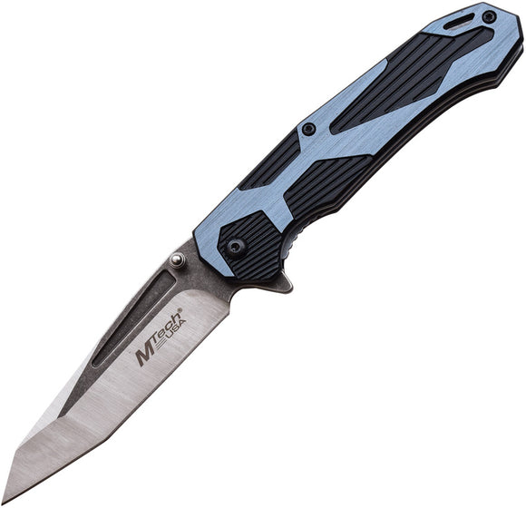 MTech Linerlock A/O Gray Aluminum Folding 3CR13 Steel Pocket Knife A1146GBK