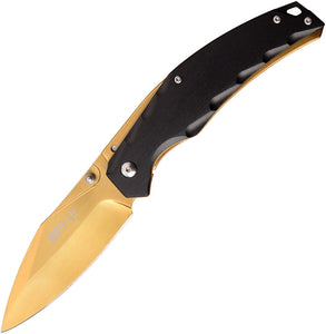 MTech Framelock A/O Gold/Black Aluminum Folding 3Cr13 Pocket Knife A1150GD