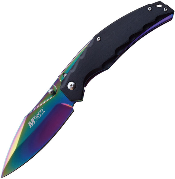 MTech Framelock A/O Spectrum/Black Aluminum Folding 3Cr13 Pocket Knife A1150RB