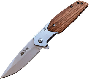 MTech Linerlock A/O Zebrawood Folding 3Cr13 Steel Pocket Knife A1154ZW