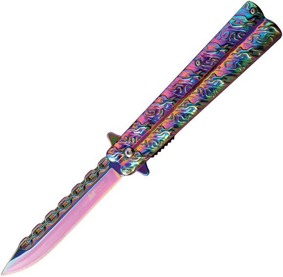 MTech Spectrum Linerlock A/O Rainbow Folding 3CR13 Pocket Knife A1173RB