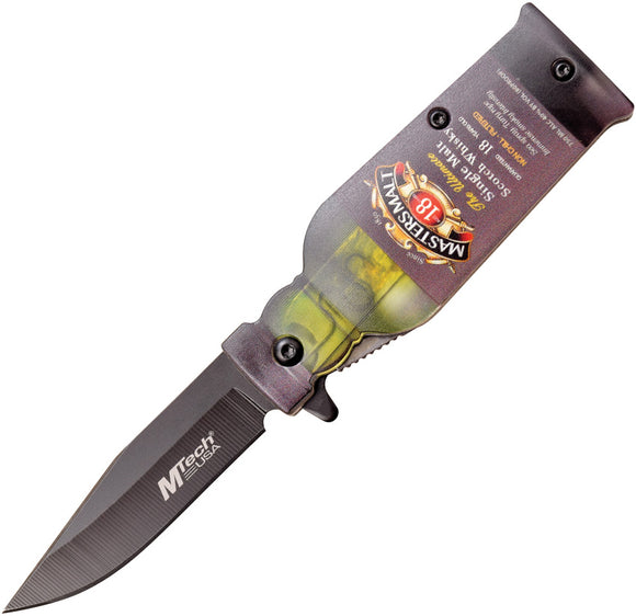 MTech Mastermalt Linerlock A/O Black ABS Folding Pocket Knife A1190M