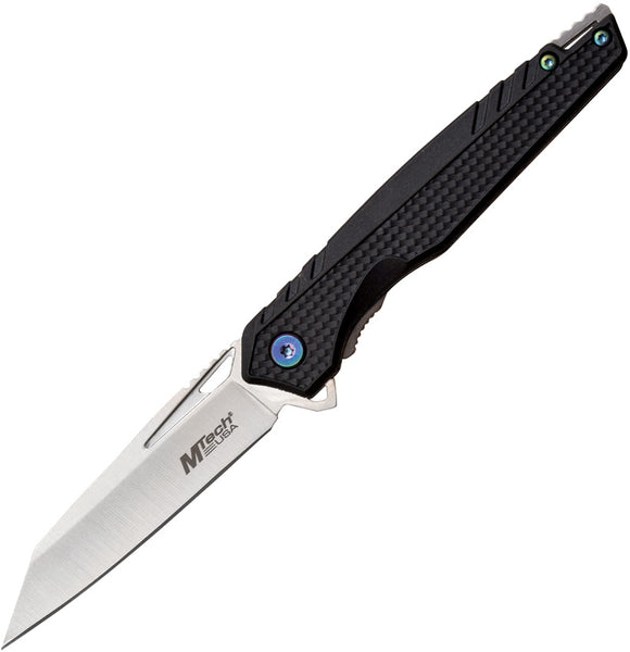 MTech Linerlock Pocket Knife A/O Textured Black Folding Stainless Blade A1194BRD
