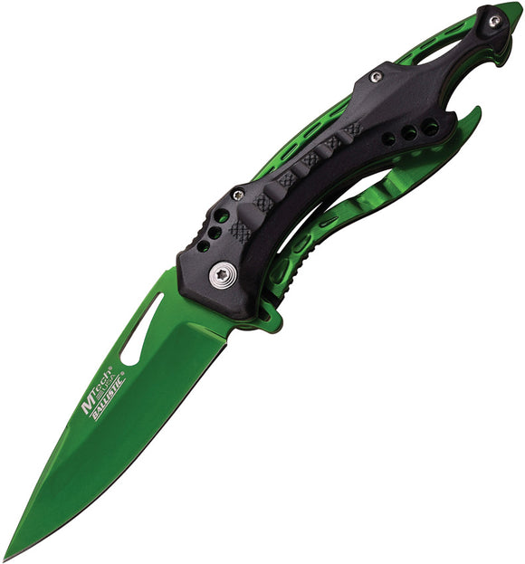 MTech Ballistic Linerlock A/O Green Aluminum Folding Pocket Knife 705GN