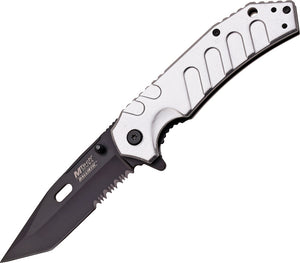 MTech Linerlock Silver A/O Assisted Folding Knife 879sl