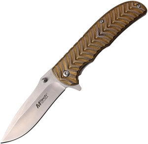 MTech Framelock A/O Gold Assisted Folding Knife 990gd