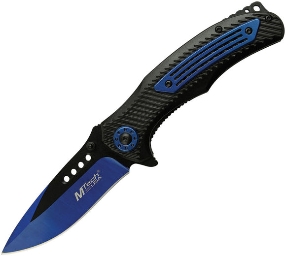 MTech Linerlock A/O Blue Assisted Folding Knife 999bl