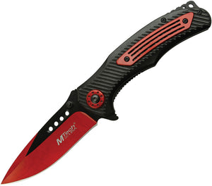 MTech Linerlock A/O Red Assisted Folding Knife 999rd