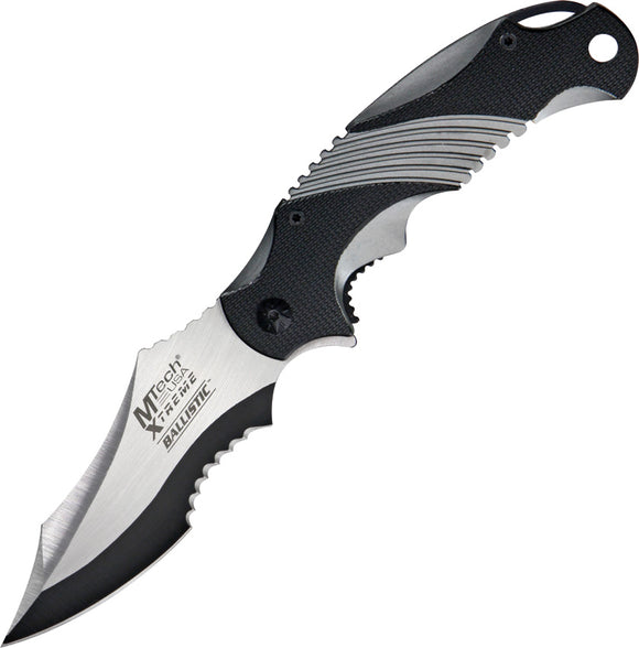 MTech Xtreme Linerlock A/O Black & Silver Folding 440C Pocket Knife A801GY