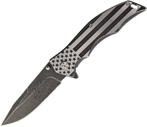 MTech Xtreme Snake Linerlock A/O Silver Folding Stainless Pocket Knife A849AS