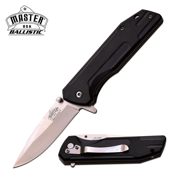Master USA Black Spring Assisted A/O Folding Knife 043bk