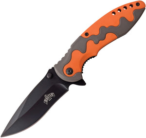 Master USA Linerlock A/O Orange Assisted Folding Knife 061or